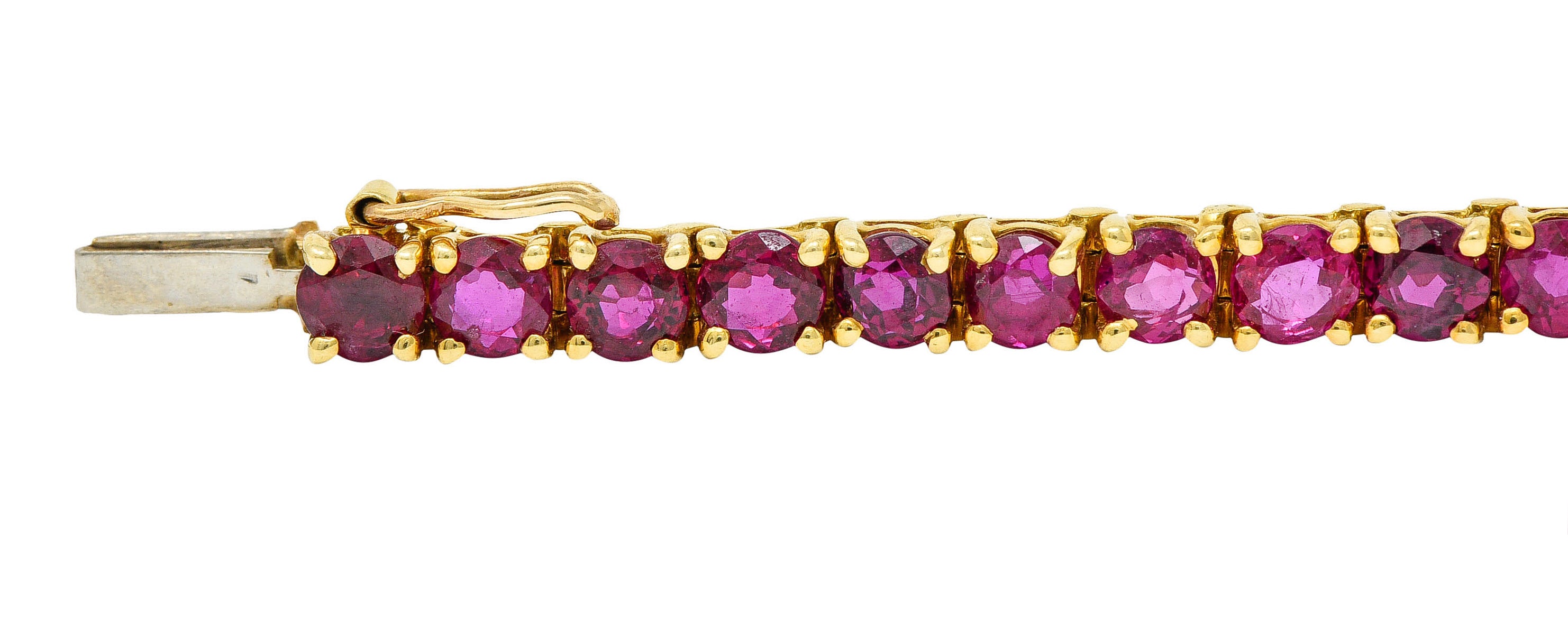 Van Cleef & Arpels 7.50 CTW Ruby 18 Karat Gold Line Bracelet Circa 1970bracelet - Wilson's Estate Jewelry