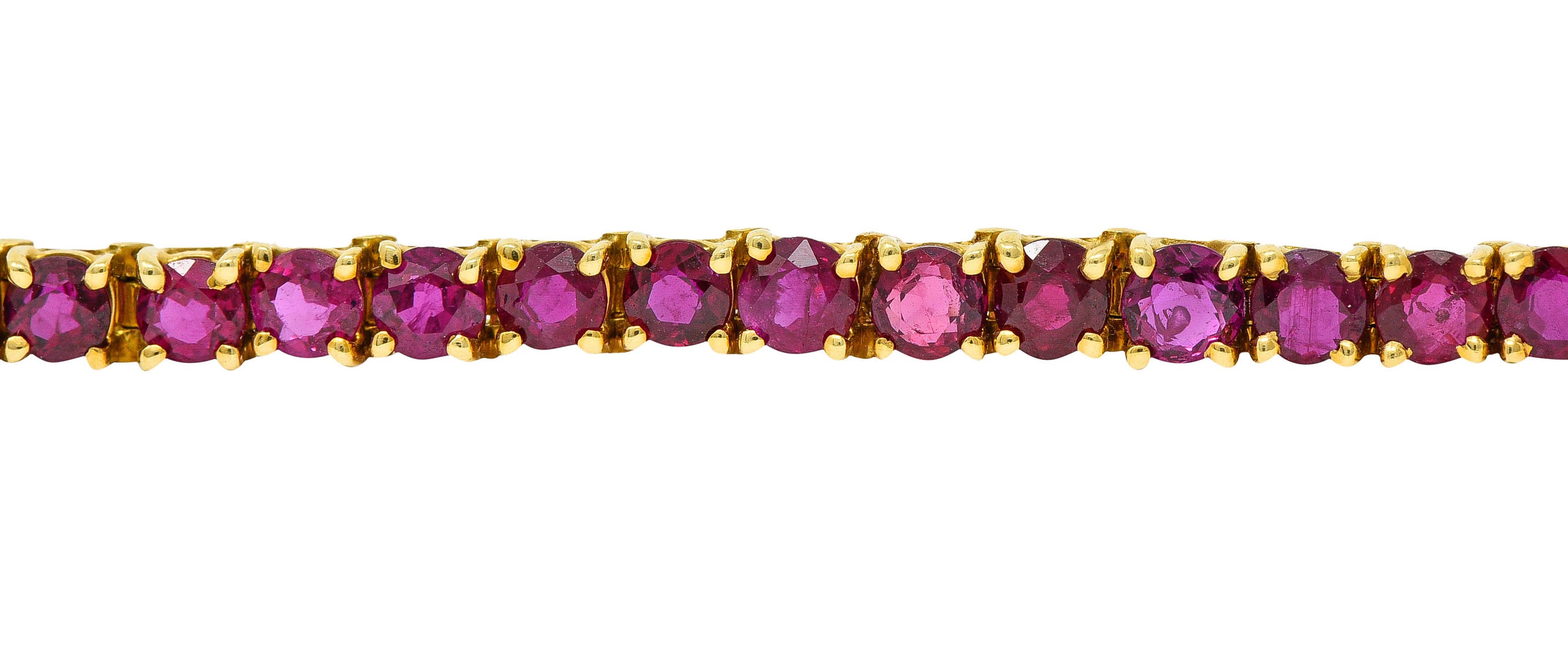 Van Cleef & Arpels 7.50 CTW Ruby 18 Karat Gold Line Bracelet Circa 1970bracelet - Wilson's Estate Jewelry