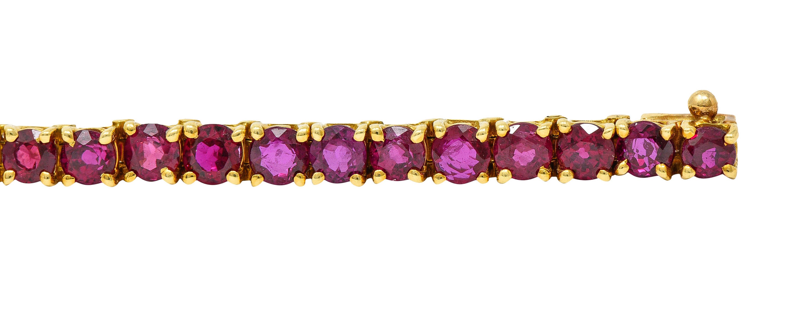 Van Cleef & Arpels 7.50 CTW Ruby 18 Karat Gold Line Bracelet Circa 1970bracelet - Wilson's Estate Jewelry