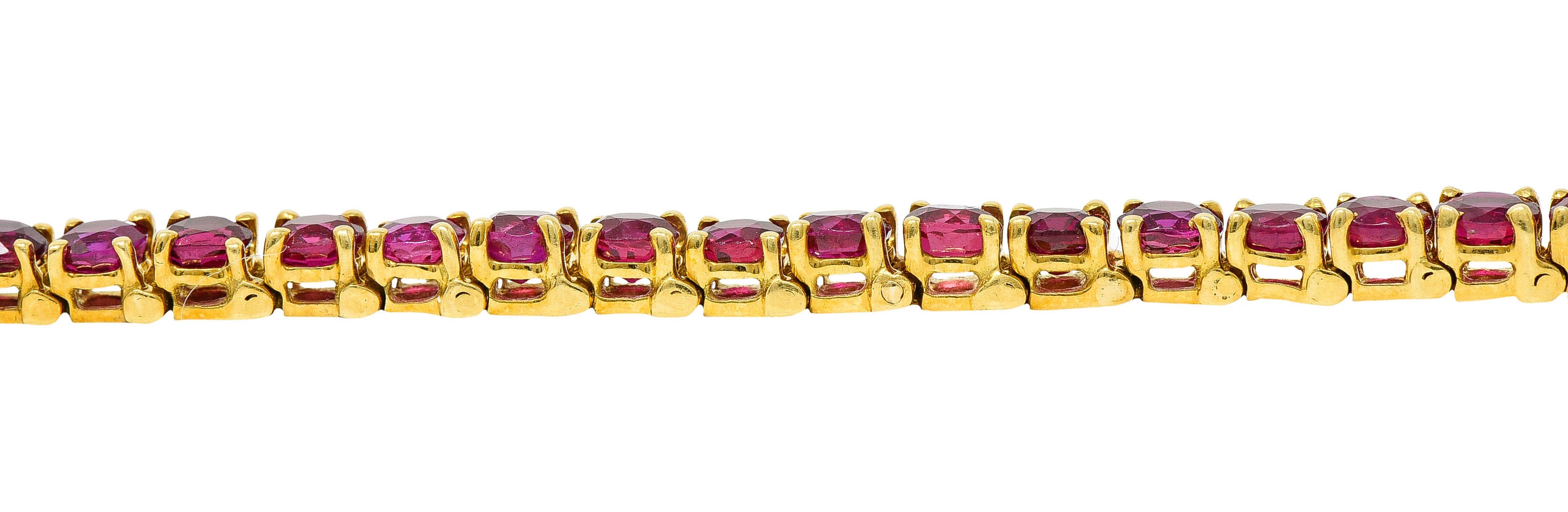 Van Cleef & Arpels 7.50 CTW Ruby 18 Karat Gold Line Bracelet Circa 1970bracelet - Wilson's Estate Jewelry