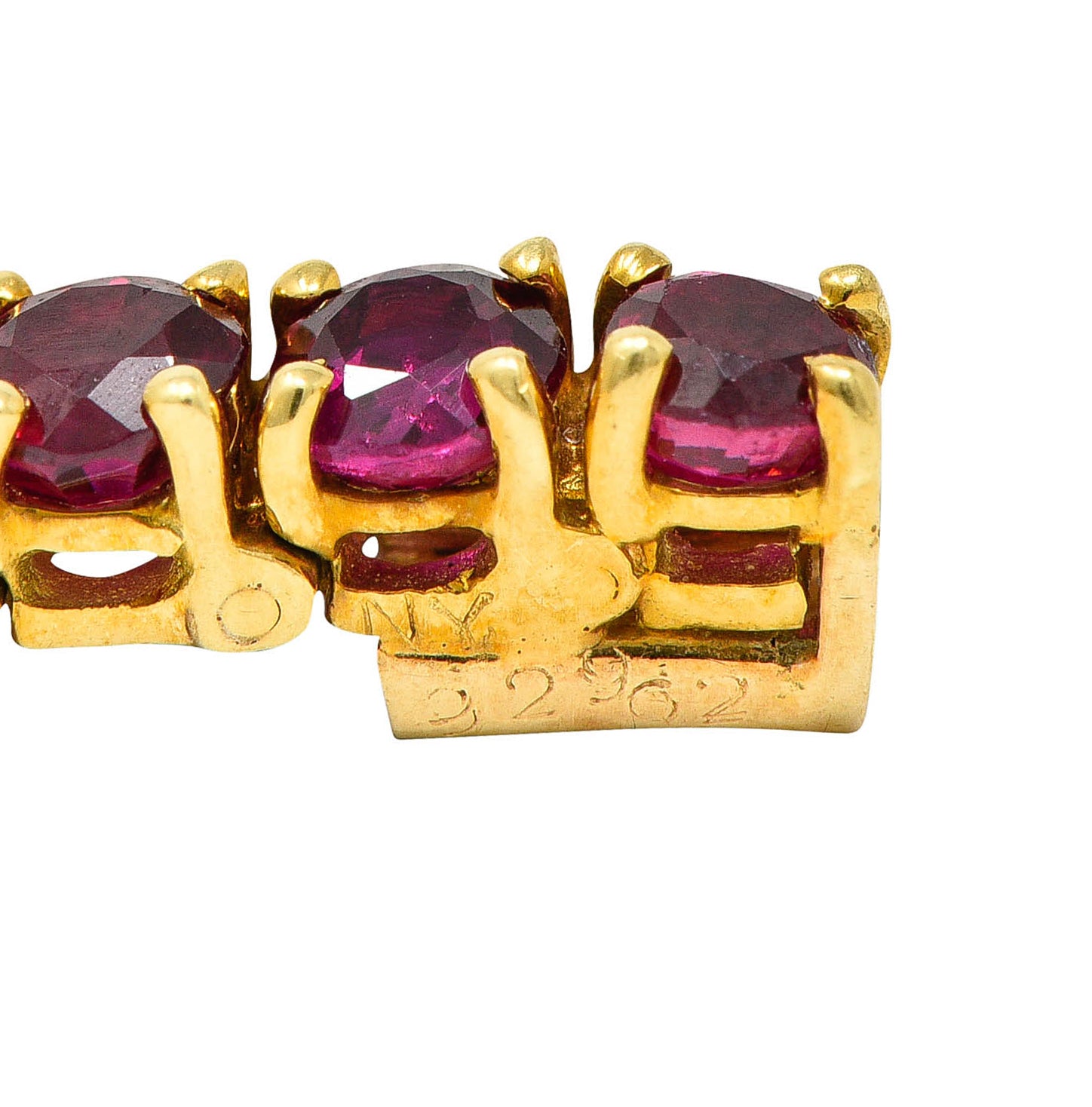 Van Cleef & Arpels 7.50 CTW Ruby 18 Karat Gold Line Bracelet Circa 1970bracelet - Wilson's Estate Jewelry