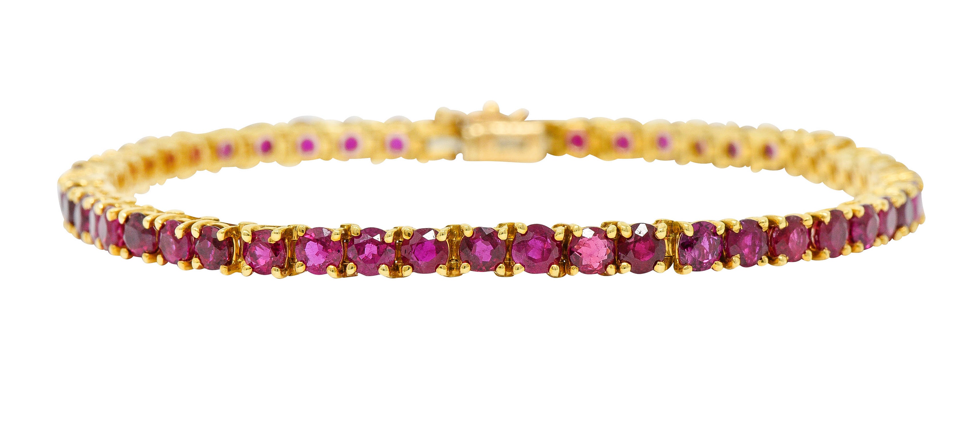 Van Cleef & Arpels 7.50 CTW Ruby 18 Karat Gold Line Bracelet Circa 1970bracelet - Wilson's Estate Jewelry