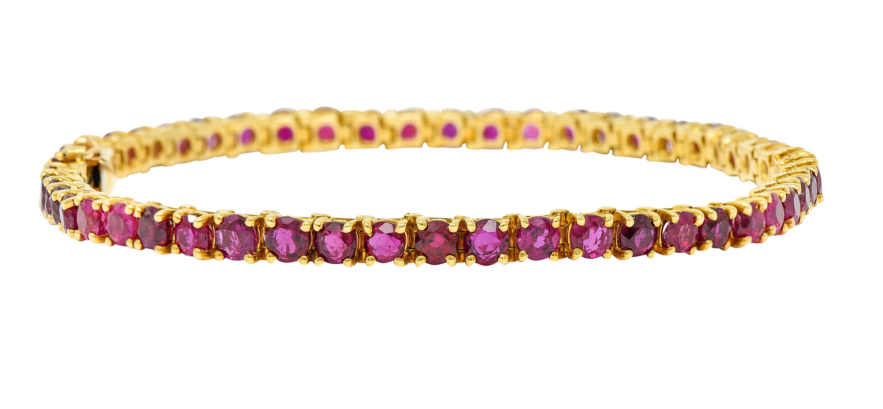 Van Cleef & Arpels 7.50 CTW Ruby 18 Karat Gold Line Bracelet Circa 1970bracelet - Wilson's Estate Jewelry