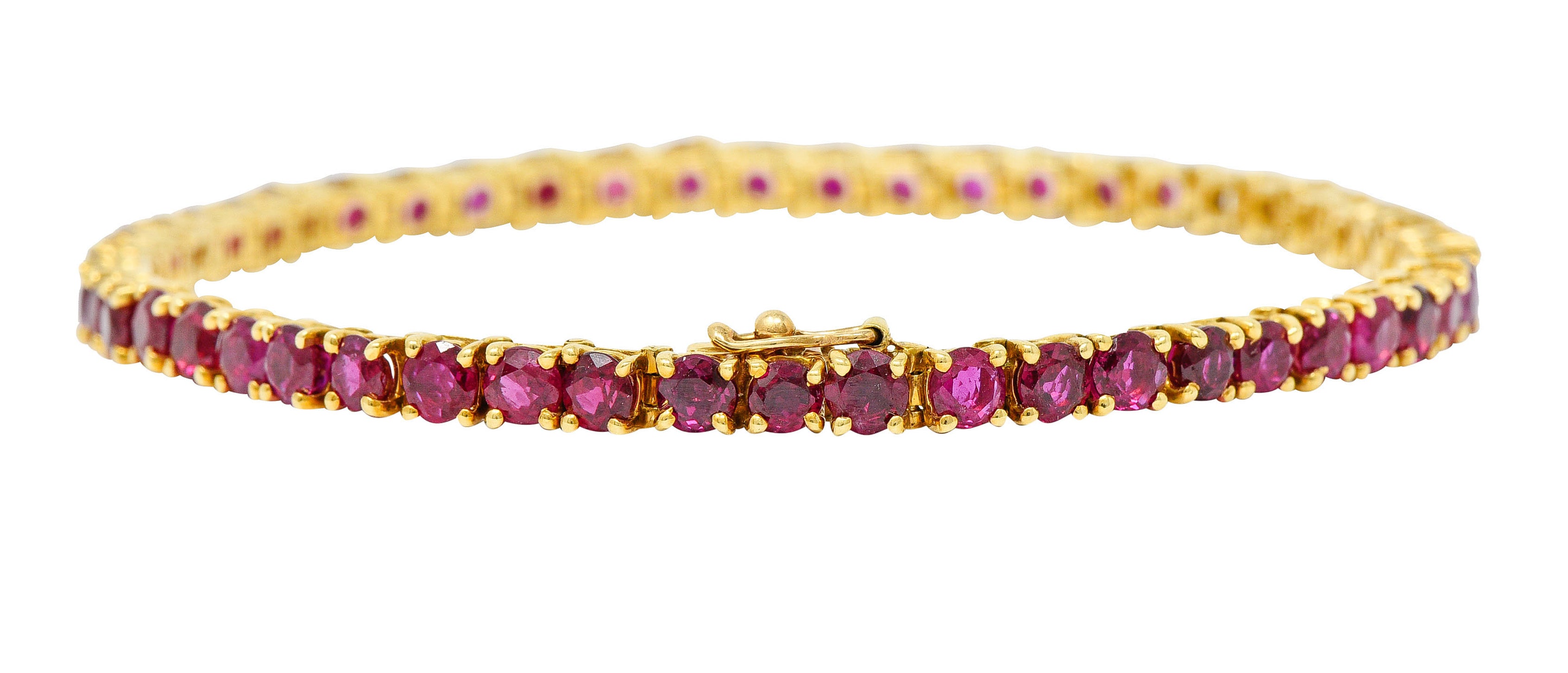 Van Cleef & Arpels 7.50 CTW Ruby 18 Karat Gold Line Bracelet Circa 1970bracelet - Wilson's Estate Jewelry