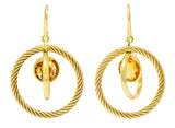 David Yurman Citrine 18 Karat Gold Mobile Drop EarringsEarrings - Wilson's Estate Jewelry