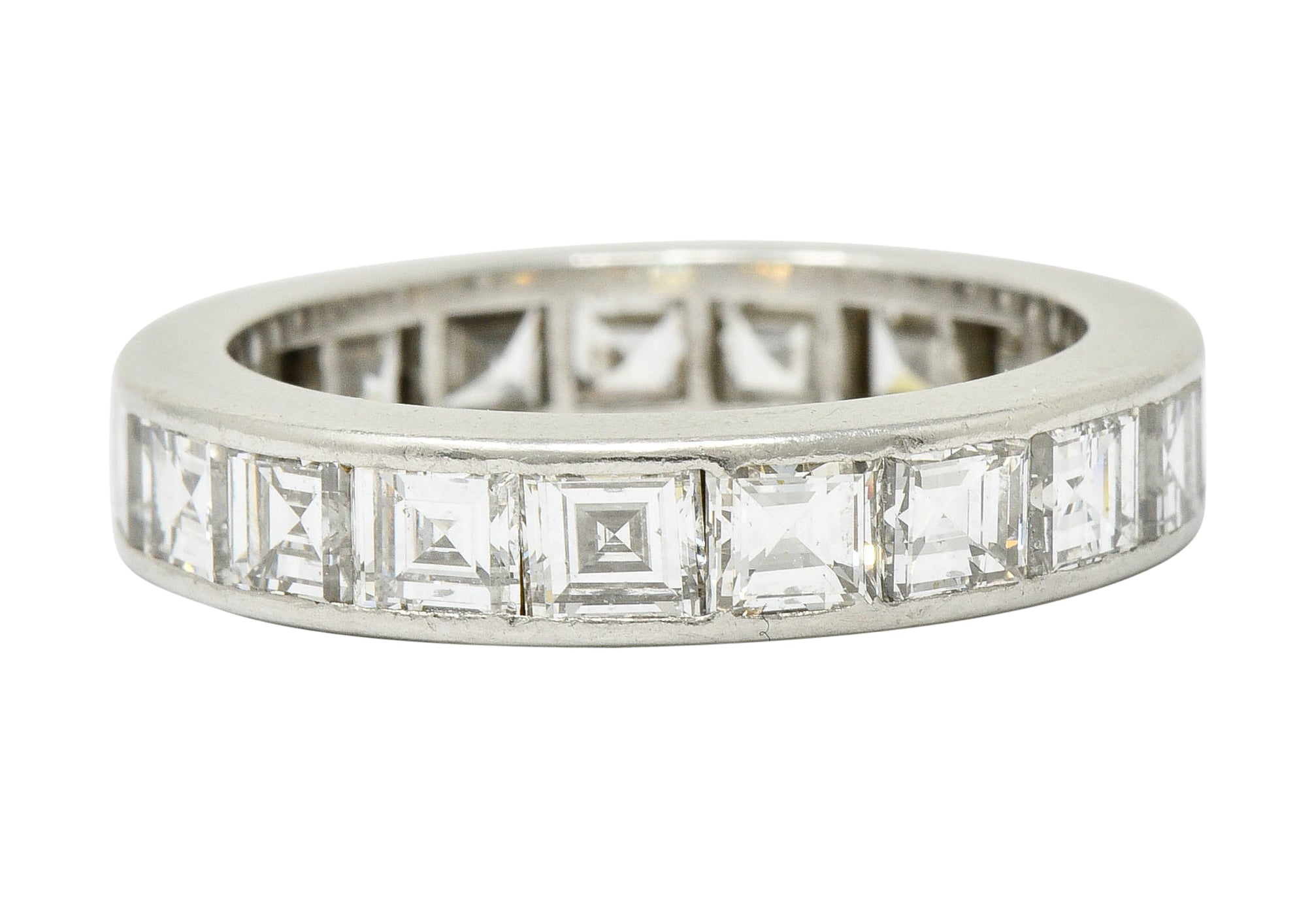 1950's Mid-Century 3.80 CTW Diamond Platinum Eternity Band RingRing - Wilson's Estate Jewelry