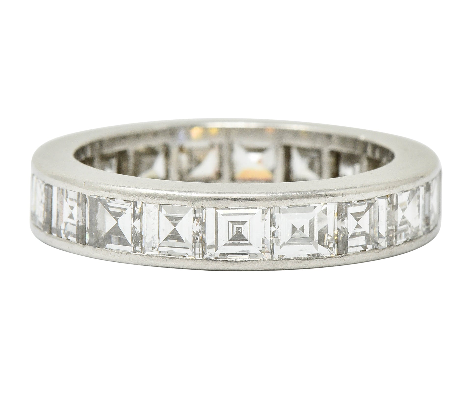 1950's Mid-Century 3.80 CTW Diamond Platinum Eternity Band RingRing - Wilson's Estate Jewelry