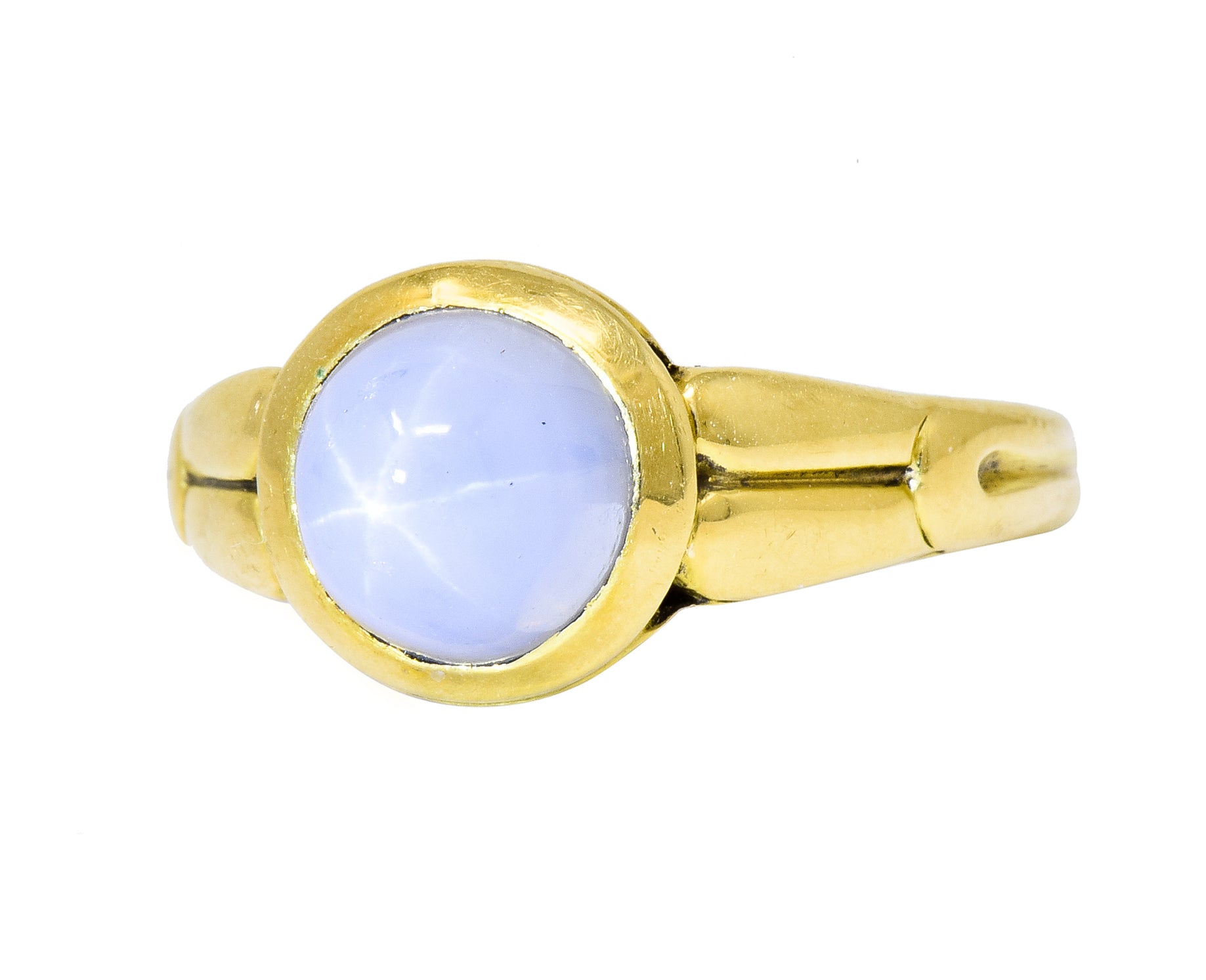 Tiffany & Co. Art Nouveau Star Sapphire 18 Karat Gold Cabochon Ring Circa 1910 - Wilson's Estate Jewelry