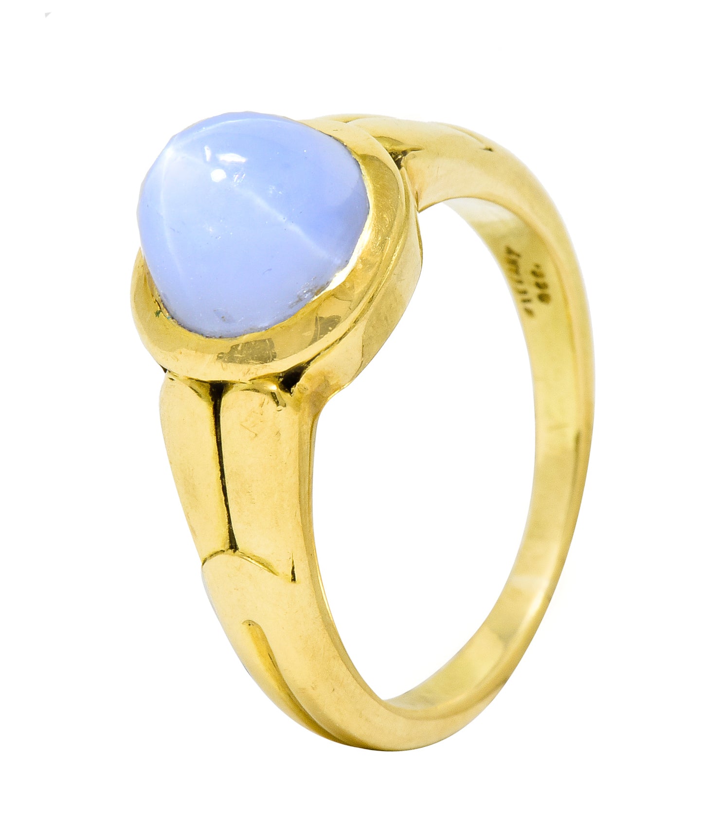 Tiffany & Co. Art Nouveau Star Sapphire 18 Karat Gold Cabochon Ring Circa 1910 - Wilson's Estate Jewelry