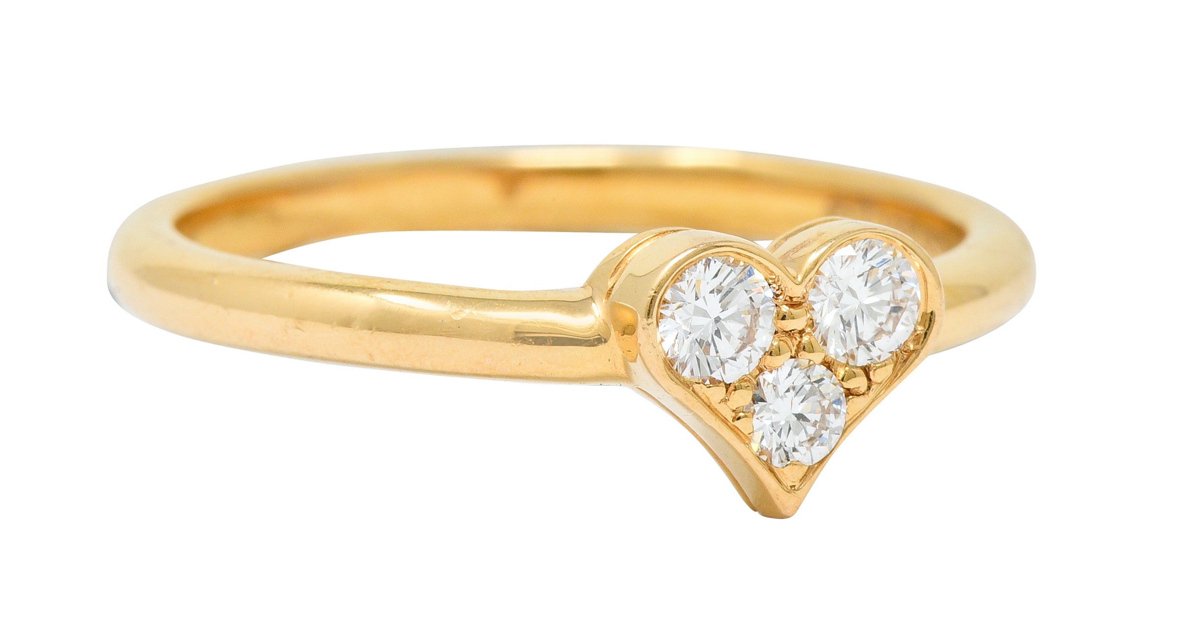 Tiffany & Co. Diamond 18 Karat Gold Tiffany Hearts Stacking RingRing - Wilson's Estate Jewelry