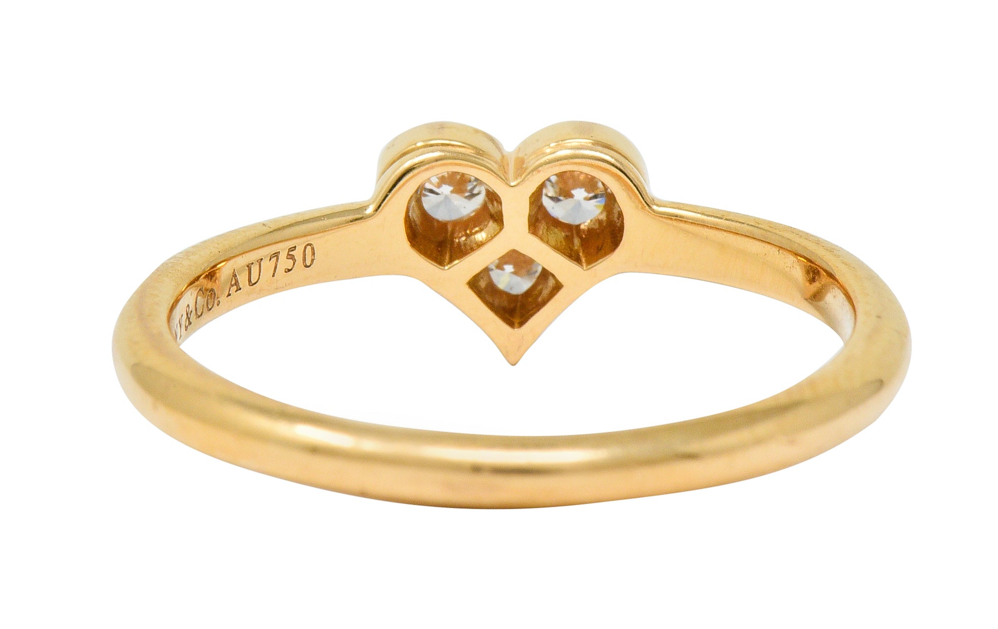 Tiffany & Co. Diamond 18 Karat Gold Tiffany Hearts Stacking RingRing - Wilson's Estate Jewelry