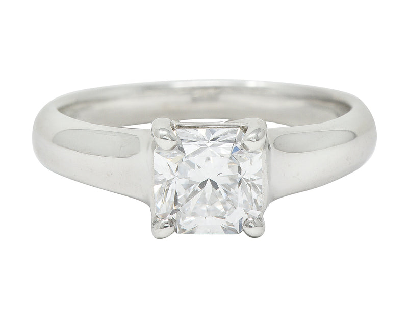 Tiffany & Co. 0.17 Carat Princess Cut Diamond & Platinum Ring & Box Size 6  - Jewels in Time