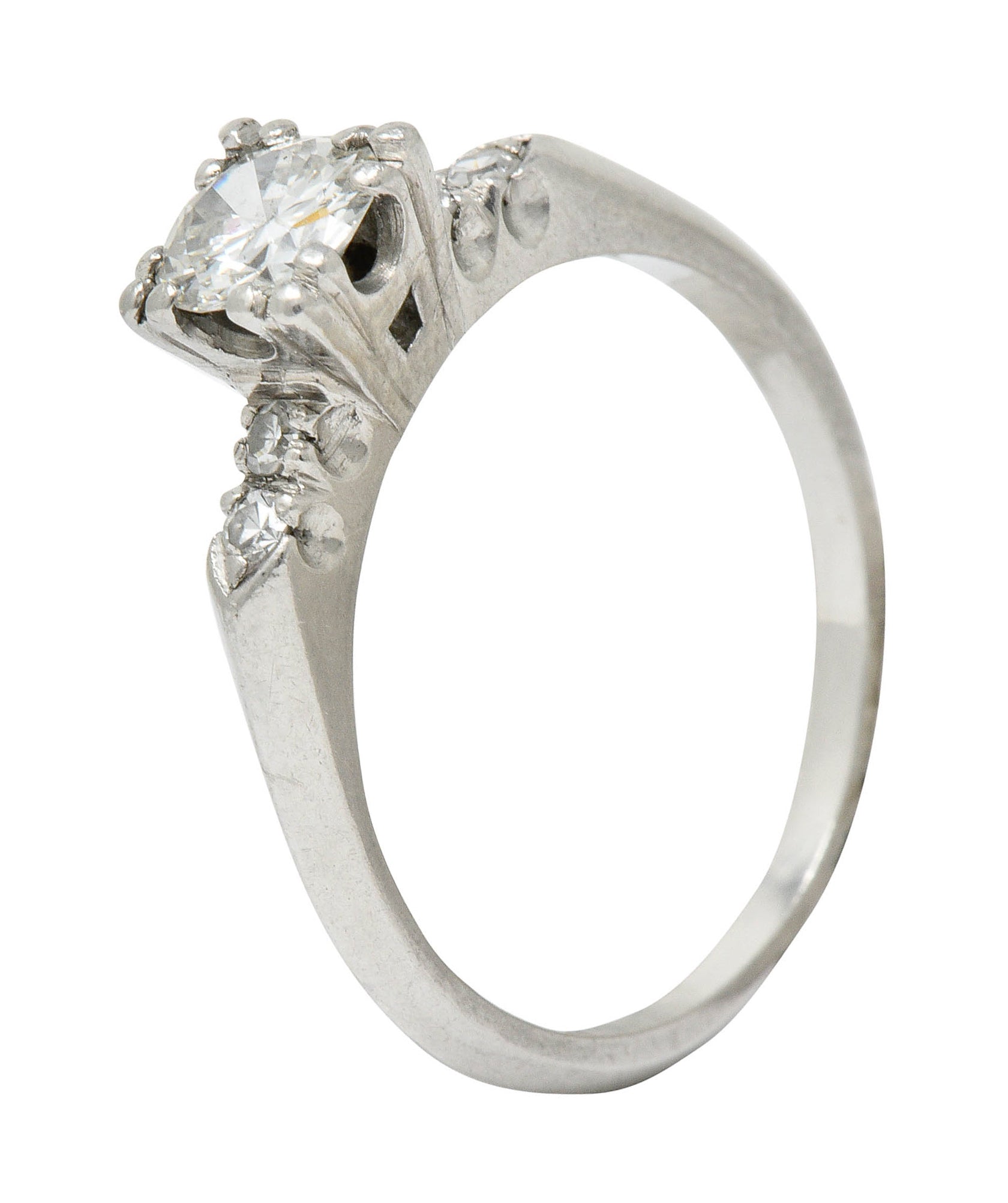 Retro 0.64 CTW Diamond Platinum Five Stone Engagement RingRing - Wilson's Estate Jewelry