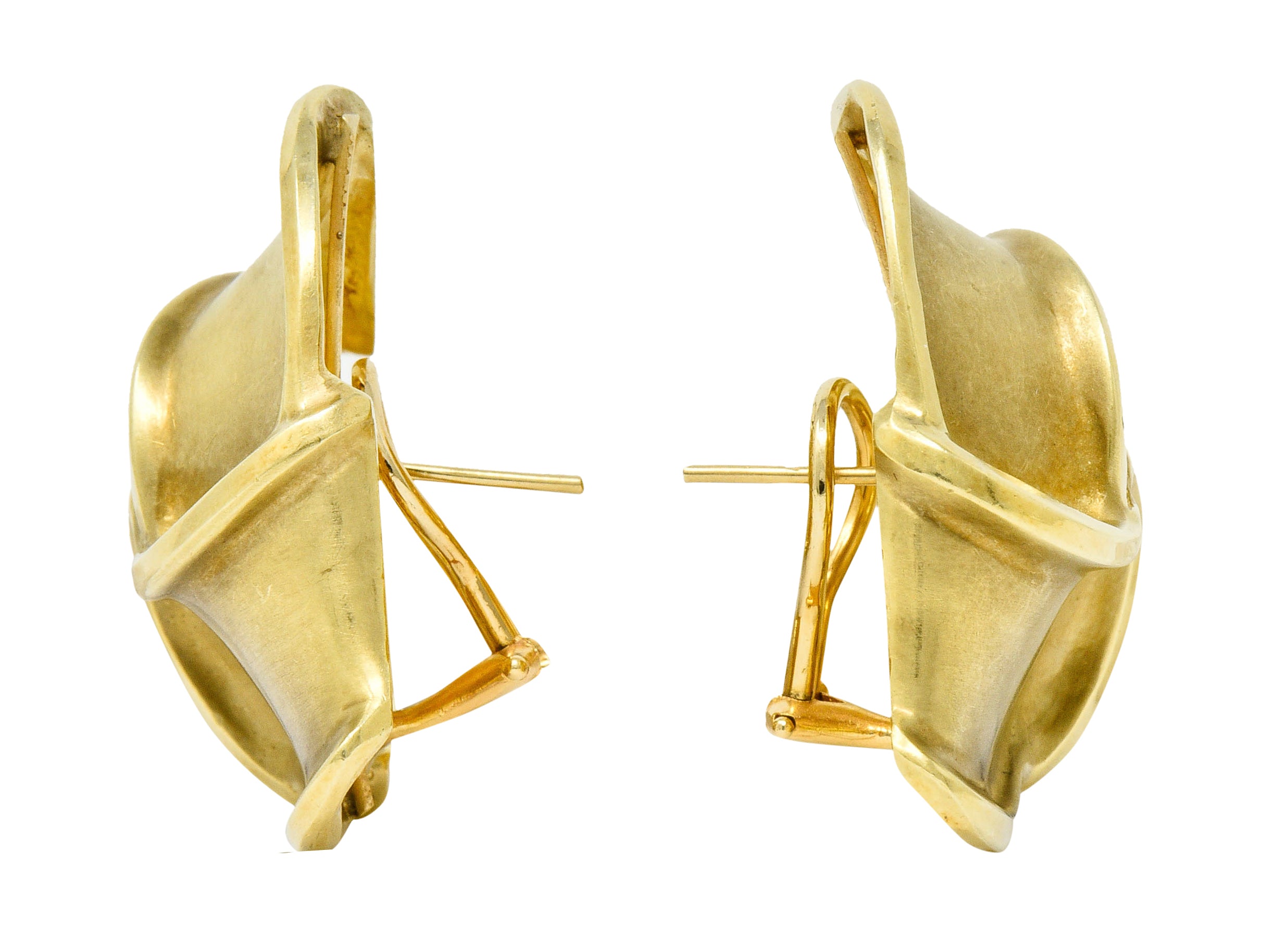 Large Vintage 14 Karat Gold Trefoil Knot Earrings Circa 1990sEarrings - Wilson's Estate Jewelry