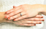 Art Deco 0.38 CTW Diamond Platinum Foliate Engagement RingRing - Wilson's Estate Jewelry