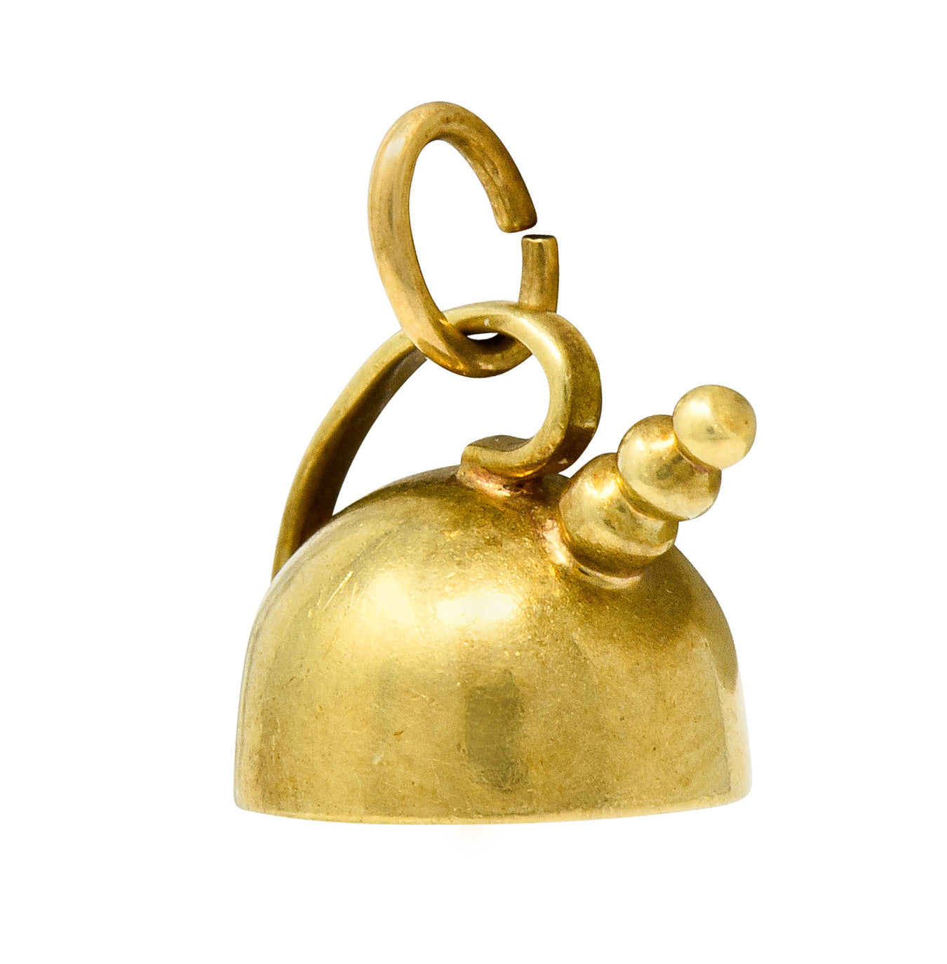 Cartier Retro 14 Karat Gold Tea Kettle Pot Charm - Wilson's Estate Jewelry