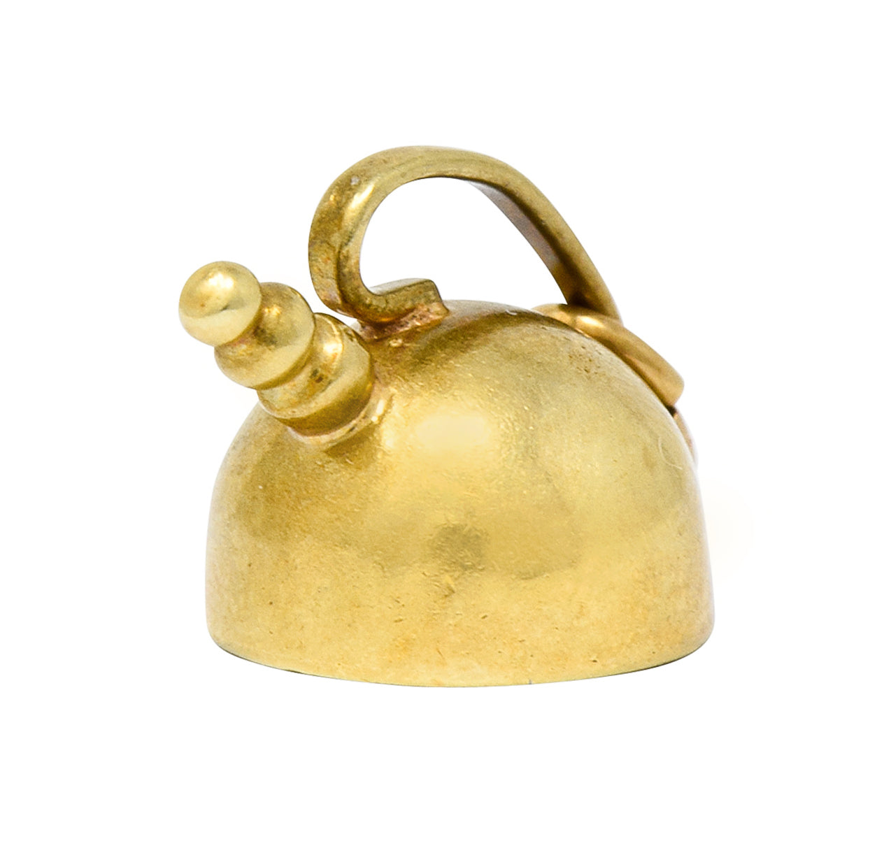 Cartier Retro 14 Karat Gold Tea Kettle Pot Charm - Wilson's Estate Jewelry