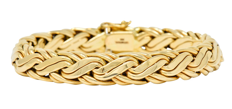 Tiffany & Co. 1960's 14 Karat Yellow Gold Paperclip Chain Vintage Link  Bracelet