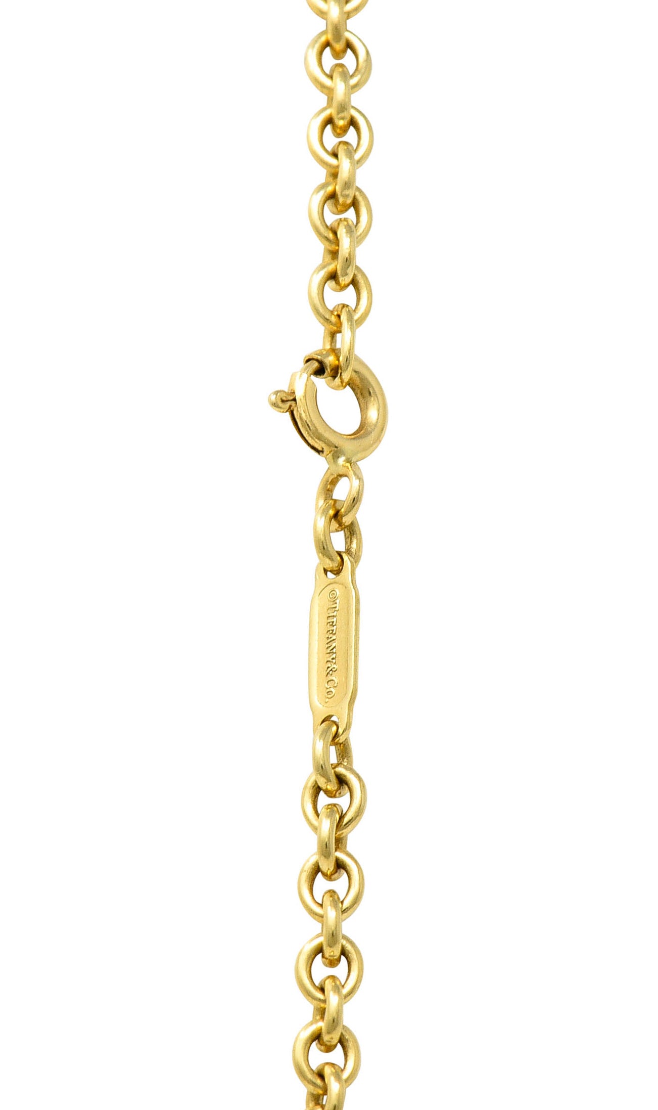 Schlumberger Tiffany & Co. 2.75 CTW Pave Diamond 18 Karat Gold Platinum Large Egg PendantNecklace - Wilson's Estate Jewelry