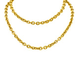 Vintage 14 Karat Yellow Gold 30 Inch Cable Chain Unisex Necklace - Wilson's Estate Jewelry
