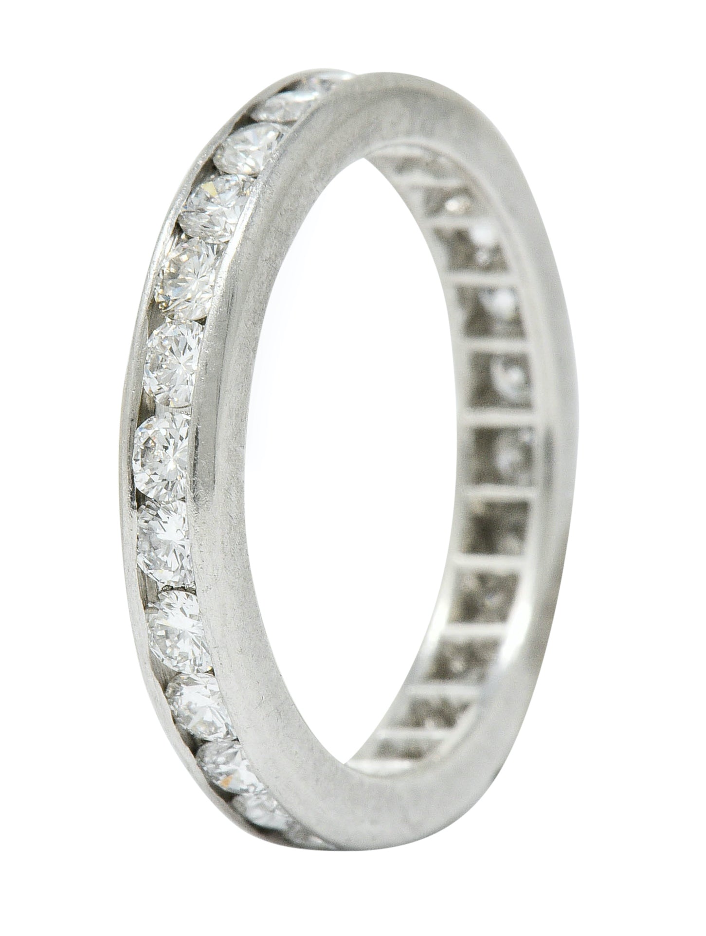 Classic 0.78 CTW Diamond Platinum Eternity Band Stack RingRing - Wilson's Estate Jewelry