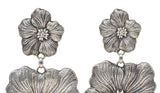 Buccellati Sterling Silver Gardenia Blossom Flower Drop EarringsEarrings - Wilson's Estate Jewelry