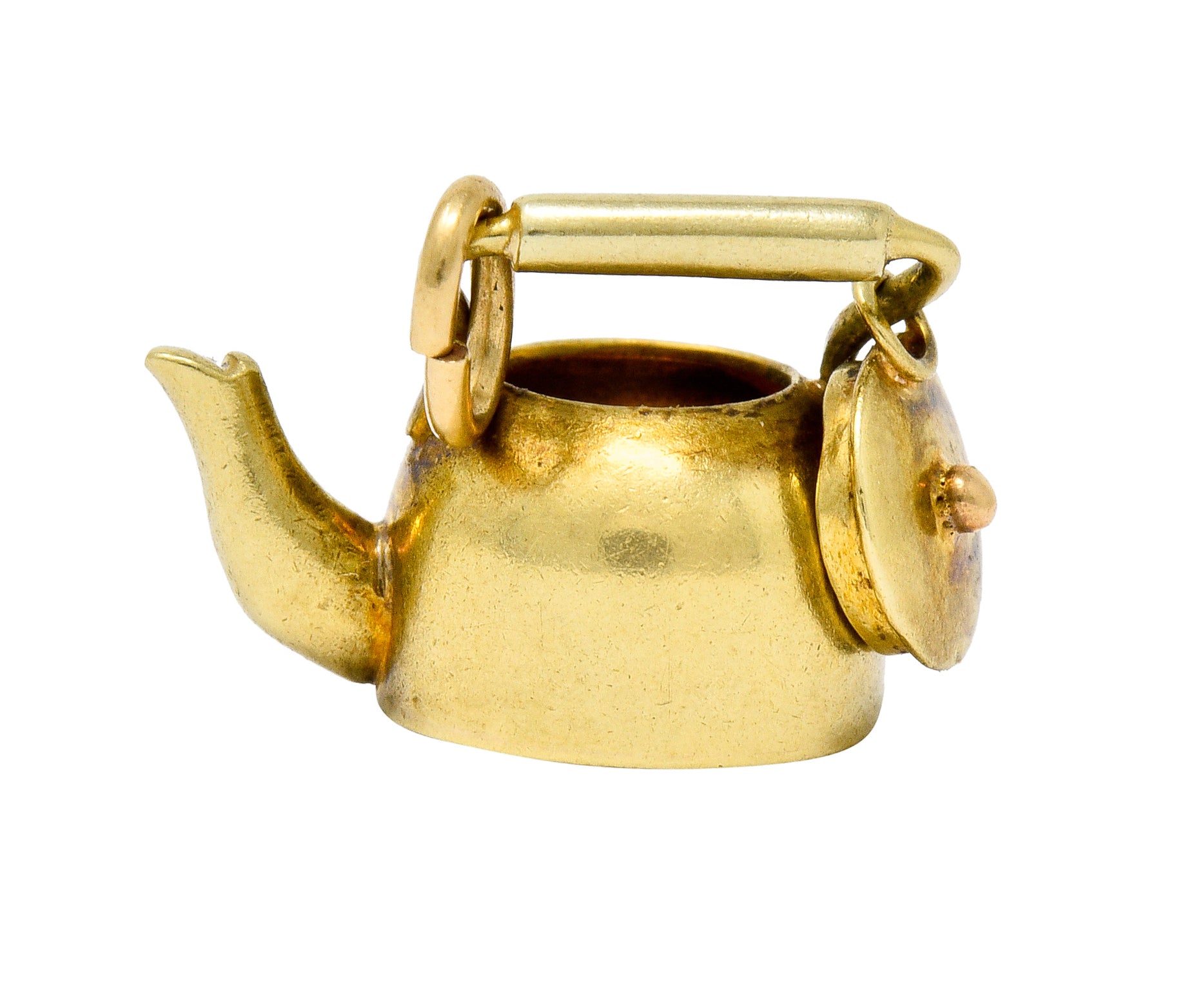 Sloan & Co. Art Nouveau 14 Karat Gold Tea Kettle Charm - Wilson's Estate Jewelry