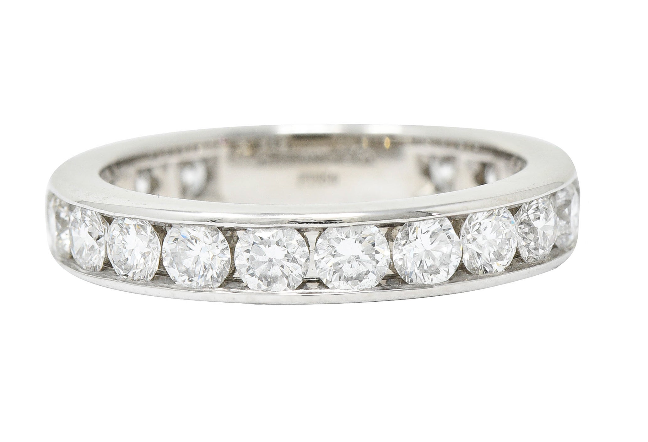 Tiffany & Co. 2.10 CTW Diamond Platinum Channel Eternity Band RingRing - Wilson's Estate Jewelry