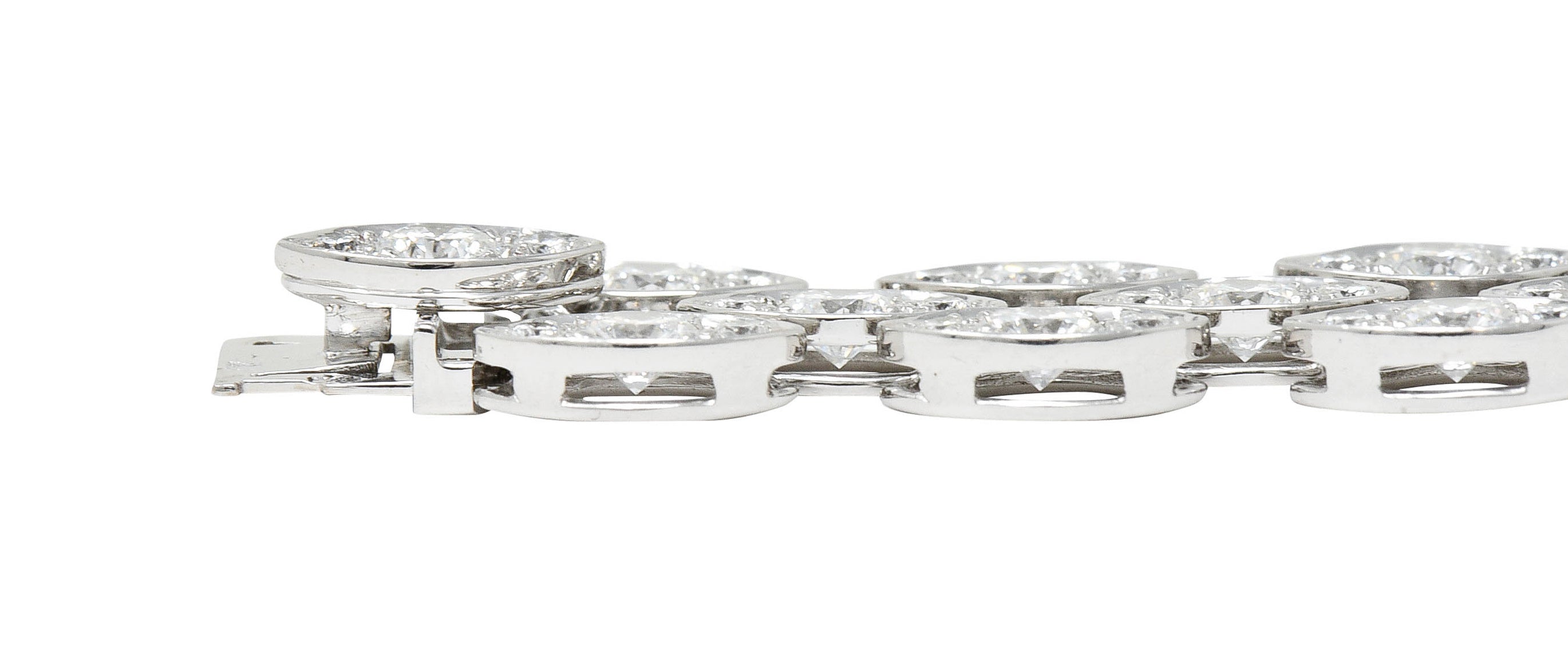 French Cartier 11.04 CTW Diamond 18 Karat White Gold Pluie De Cartier Braceletbracelet - Wilson's Estate Jewelry