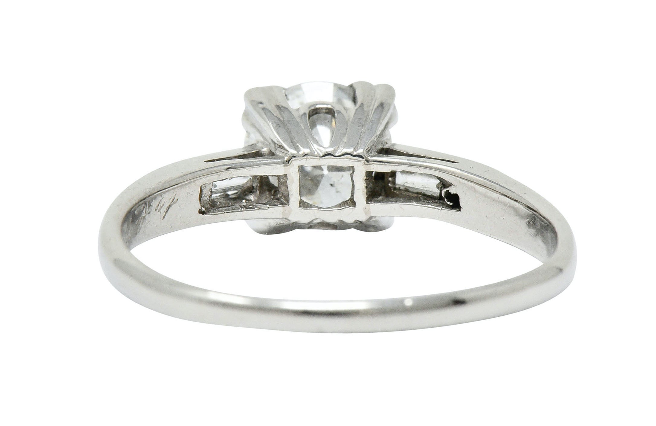 Retro 0.85 CTW Diamond Platinum Engagement RingRing - Wilson's Estate Jewelry