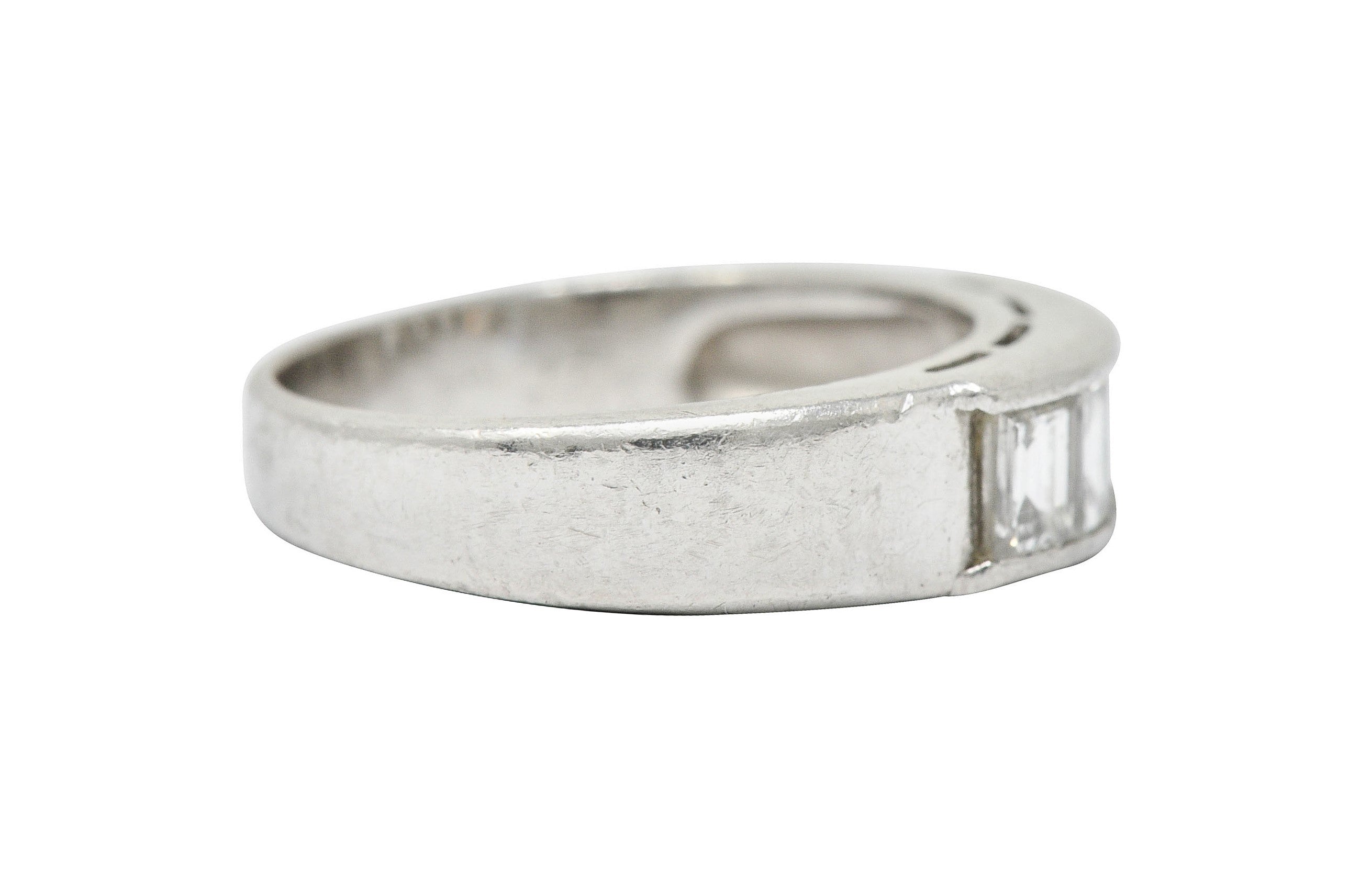 1.00 CTW Diamond Platinum Channel Band RingRing - Wilson's Estate Jewelry