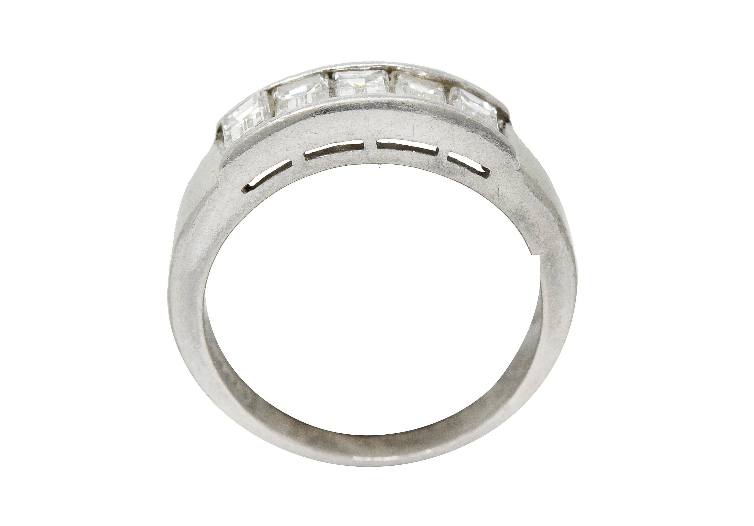 1.00 CTW Diamond Platinum Channel Band RingRing - Wilson's Estate Jewelry