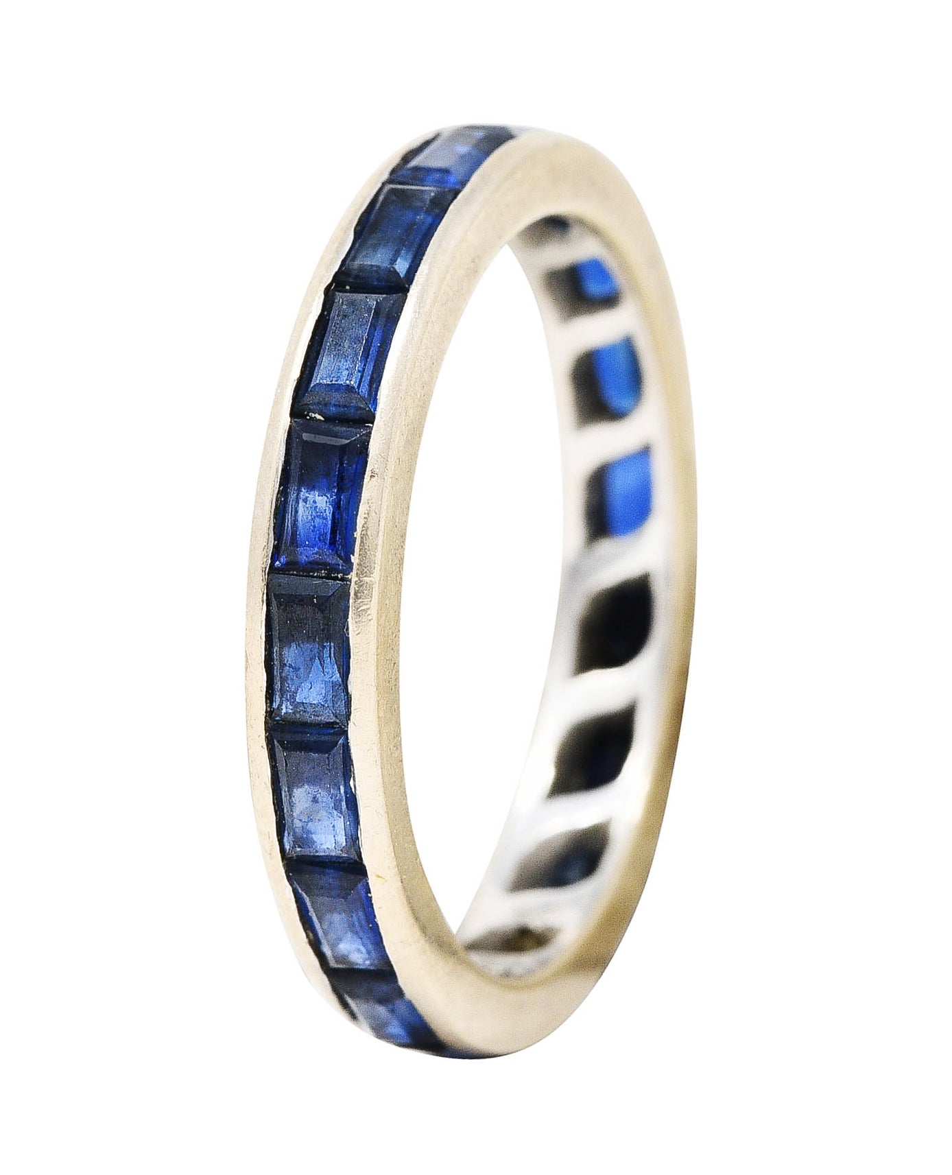 H. Stern 1.95 CTW Sapphire 18 Karat White Gold Channel Band RingRing - Wilson's Estate Jewelry