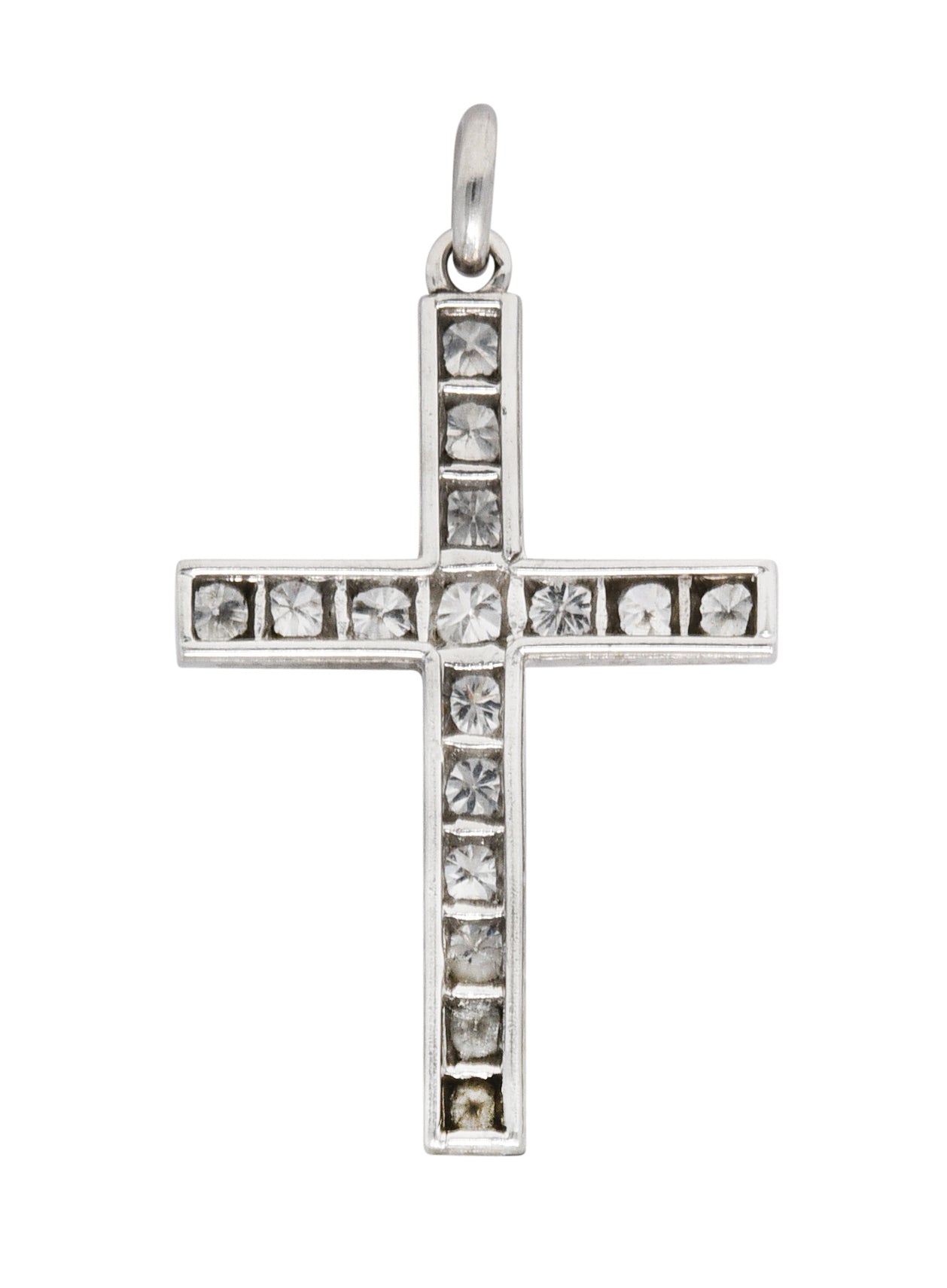 Tiffany & Co. 0.50 CTW Diamond Platinum Unisex Cross Pendant Circa 1950charm - Wilson's Estate Jewelry