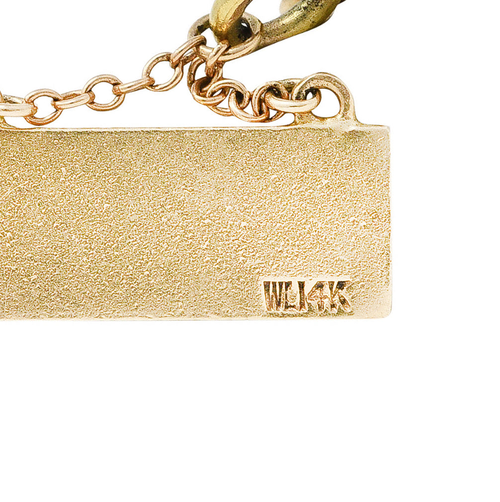 Ballou & Co. Inc. Antique Enamel Two-Tone Gold Charm BraceletBracelet - Wilson's Estate Jewelry