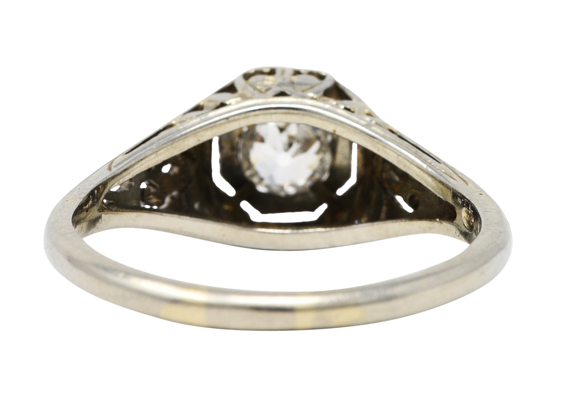 Early Art Deco 0.25 CTW Diamond 18 Karat Platinum-Topped Engagement Ring Circa 1920sRing - Wilson's Estate Jewelry