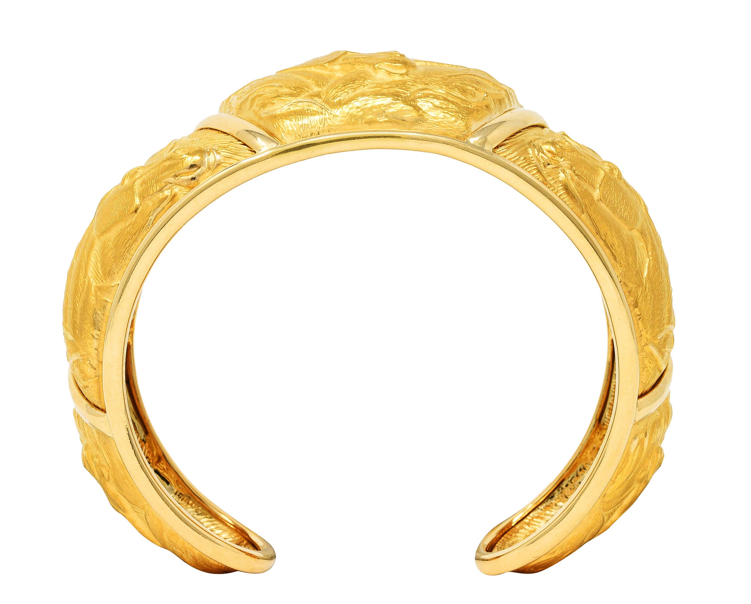 Carrera y Carrera 18 Karat Yellow Gold Ecuestre Horse Cuff BraceletBracelet - Wilson's Estate Jewelry