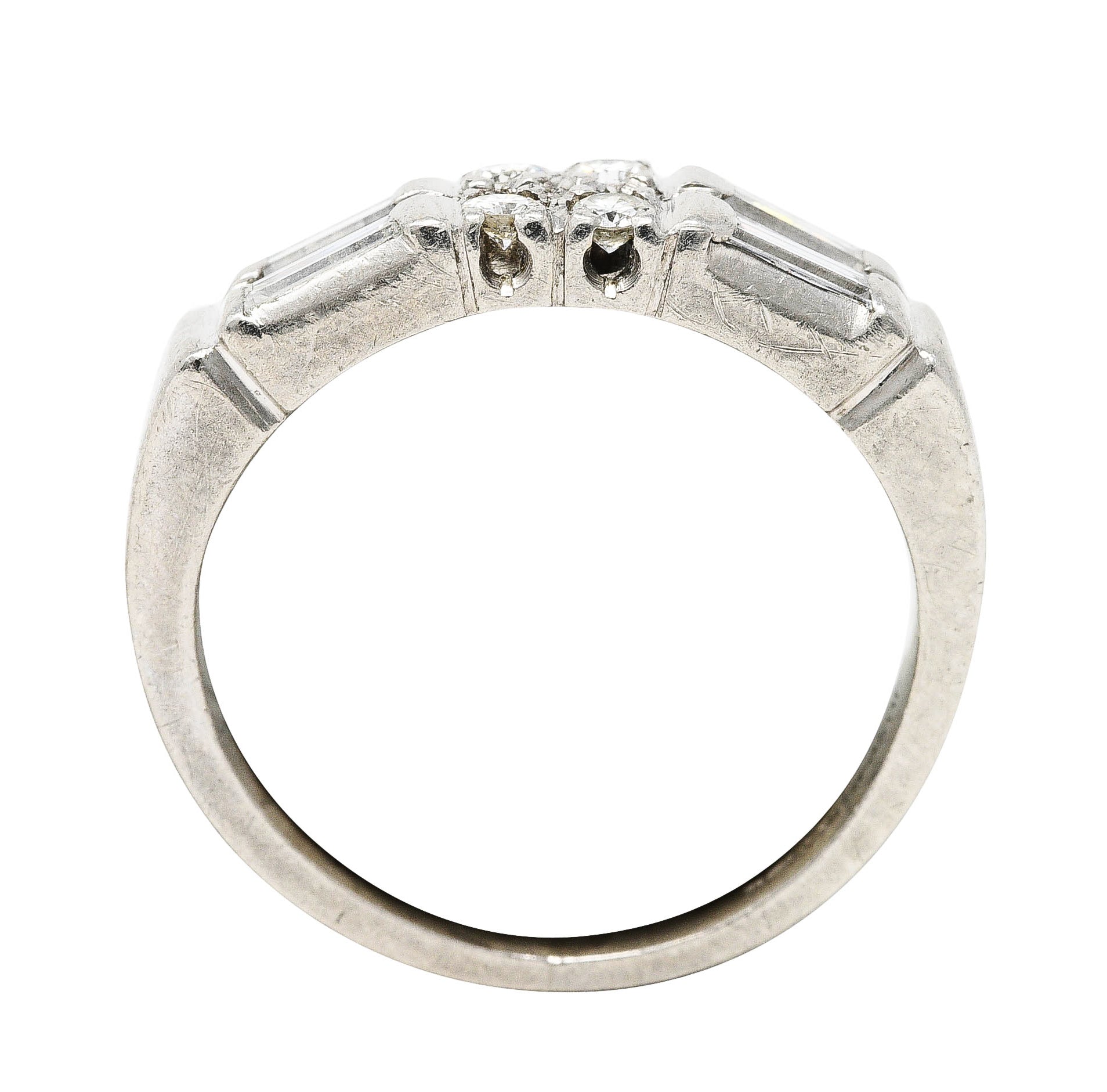 Mid-Century 0.55 CTW Diamond Platinum Band RingRing - Wilson's Estate Jewelry