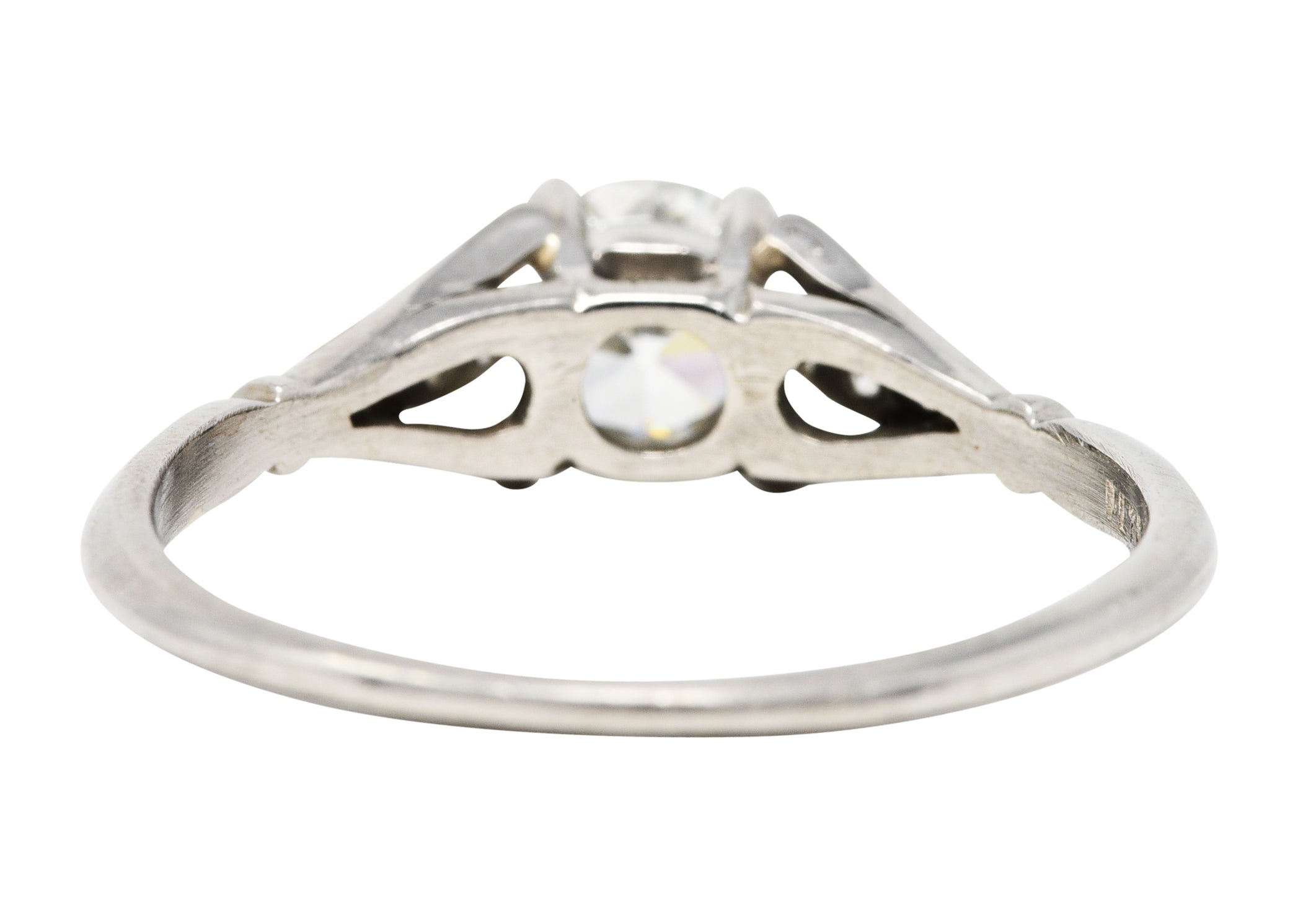 1950's Petri 0.75 CTW Diamond 18 Karat White Gold Engagement RingRing - Wilson's Estate Jewelry