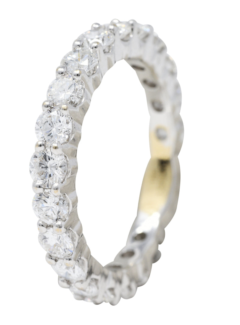 Contemporary 1.80 CTW Diamond 18 Karat White Gold Band RingRing - Wilson's Estate Jewelry