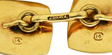 Cartier Retro 14 Karat Two-Tone Gold Woven Men's CufflinksCufflinks - Wilson's Estate Jewelry