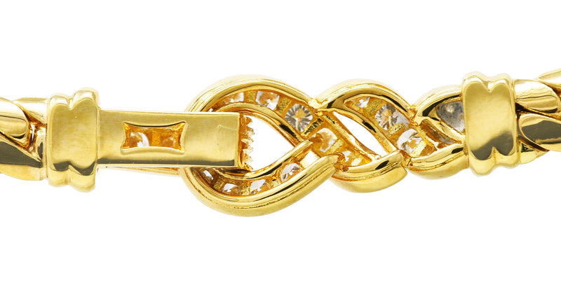 Vintage Italian 18 Karat Yellow Gold Box Chain Necklace