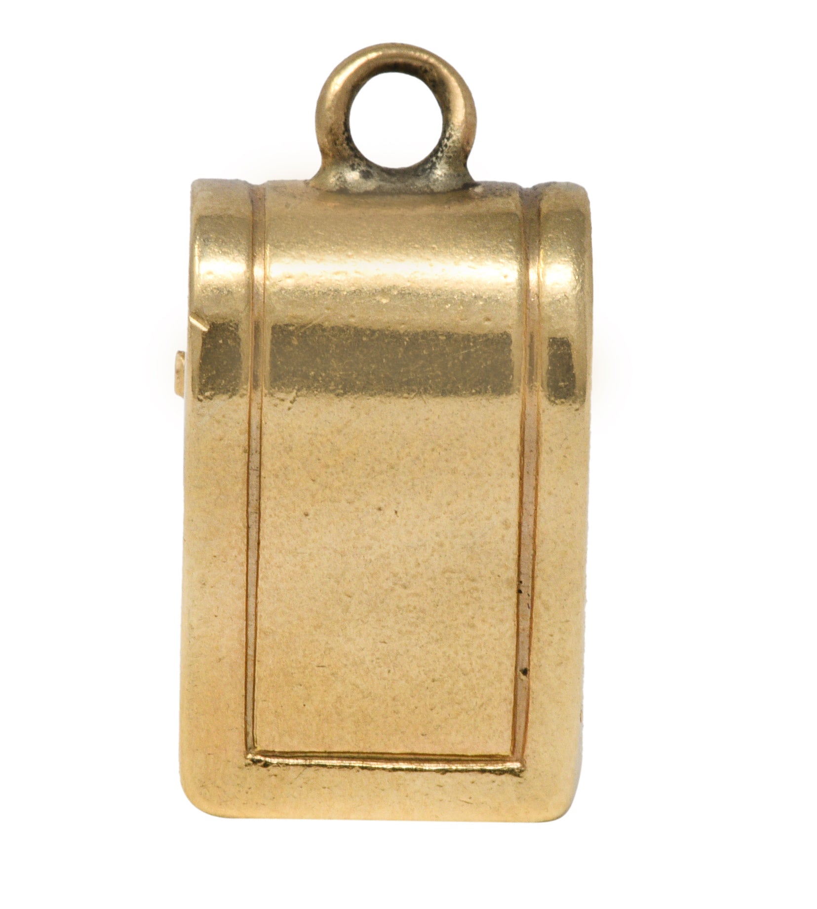 Retro Enamel 14 Karat Gold Love Letter Mailbox Charmcharm - Wilson's Estate Jewelry