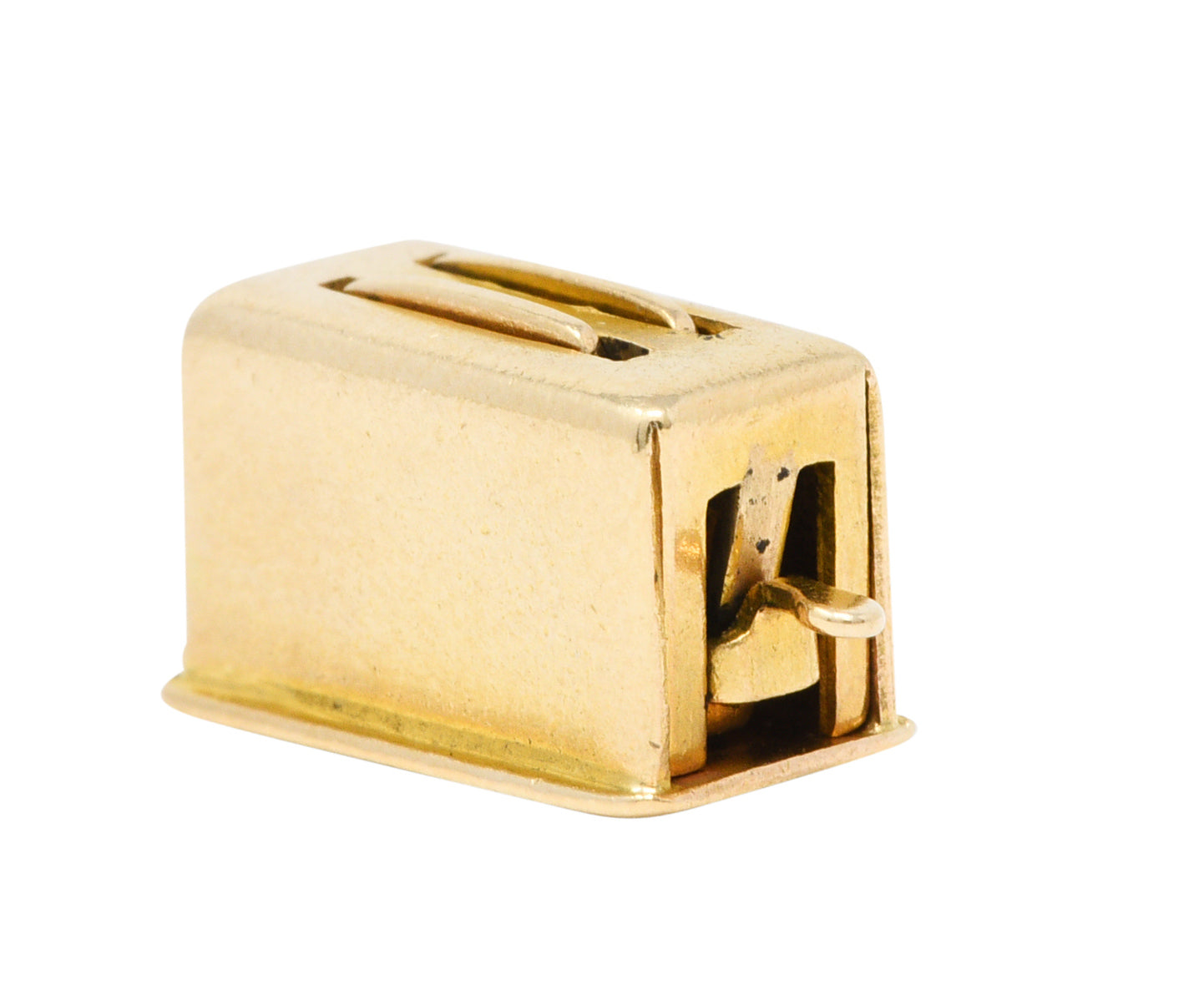 1940's Retro 14 Karat Gold Toaster Articulated Charmcharm - Wilson's Estate Jewelry