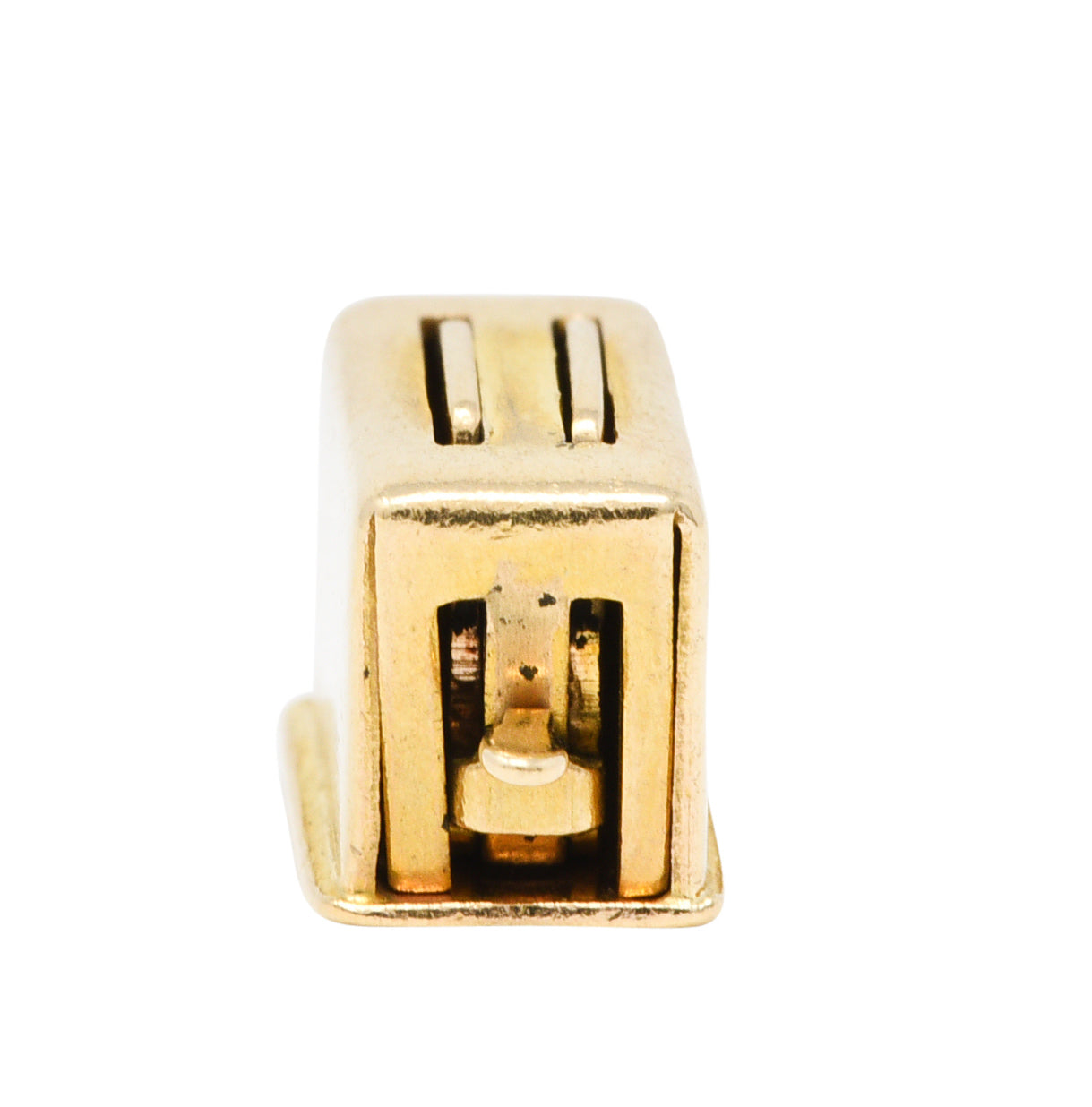 1940's Retro 14 Karat Gold Toaster Articulated Charmcharm - Wilson's Estate Jewelry