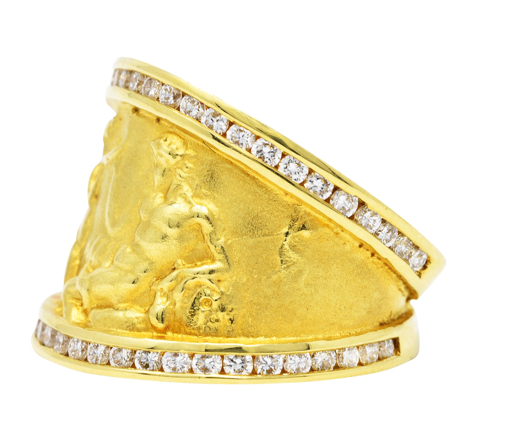 SeidanGang 1.00 CTW Diamond 18 Karat Gold Cupid Dionysus Band RingRing - Wilson's Estate Jewelry