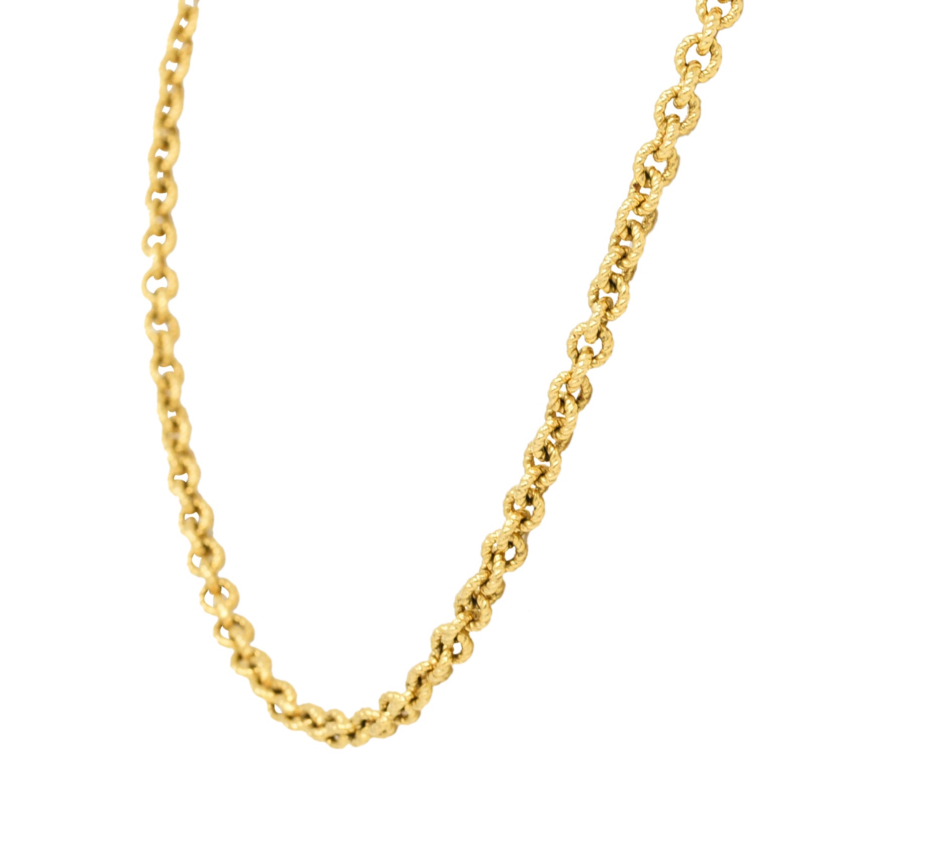 Carrera y Carrera Diamond 18 Karat Yellow Gold Twisted Rope Link Toggle NecklaceNecklace - Wilson's Estate Jewelry