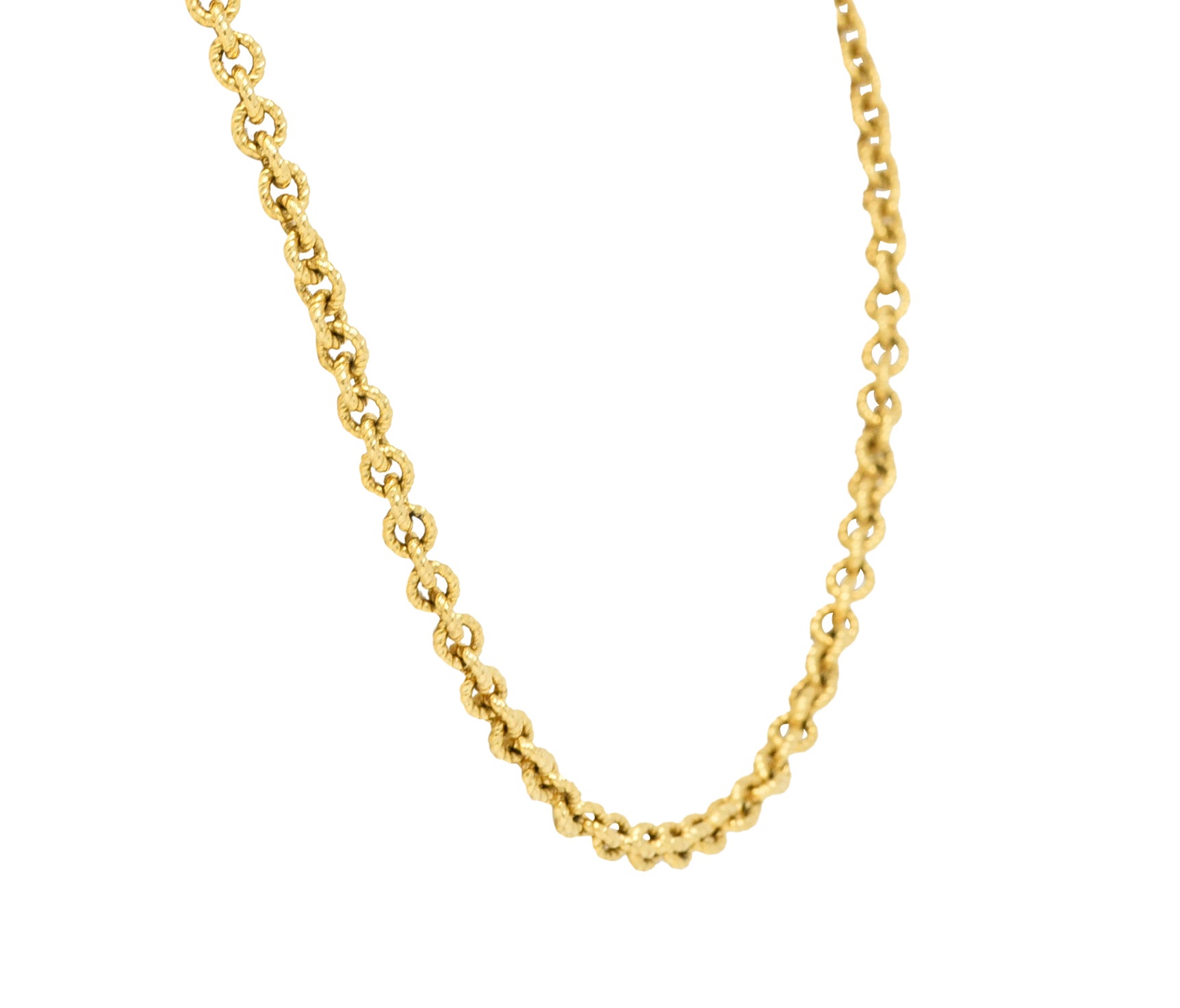 Carrera y Carrera Diamond 18 Karat Yellow Gold Twisted Rope Link Toggle NecklaceNecklace - Wilson's Estate Jewelry