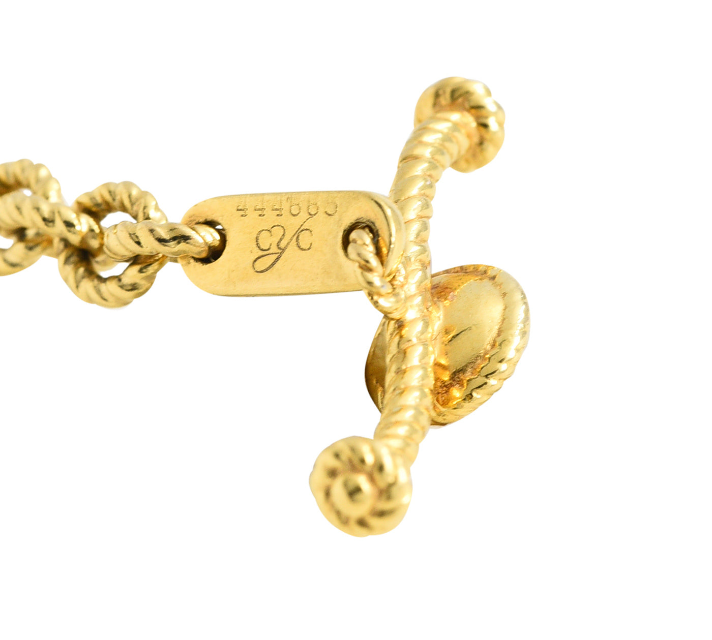 Carrera y Carrera Diamond 18 Karat Yellow Gold Twisted Rope Link Toggle NecklaceNecklace - Wilson's Estate Jewelry