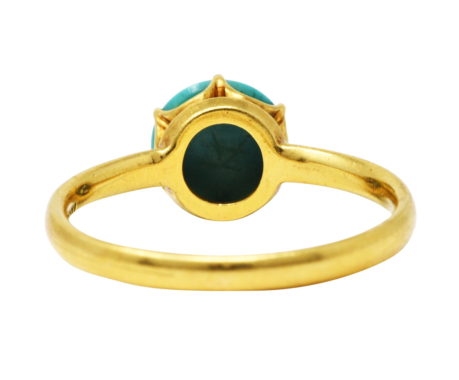 1960's Tiffany & Co. Turquoise 18 Karat Gold Solitaire RingRing - Wilson's Estate Jewelry